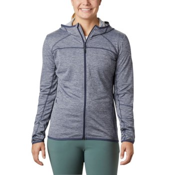 Columbia Baker Valley Hooded Fleece, Chamarras Azul Marino Para Mujer | 209153-WPH